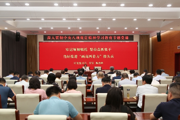 省自然资源厅党组书记、厅长陈治胜为党员干部讲授专题党课_副本