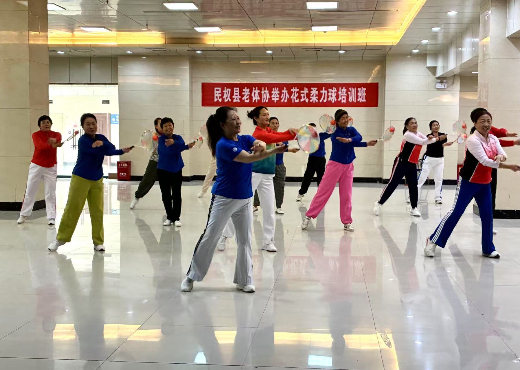 民权县举办花式柔力球培训班图片
