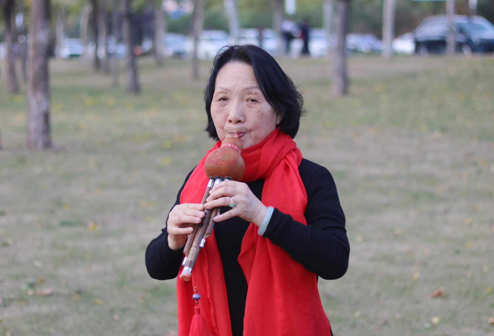 董建辉，68岁，爱好乒乓球运动，经常参加社区公益活动，目前是平顶山市大柳树艺术团成员，曾多次参加公益展演活动，并获得优异成绩。摄影：王仲平