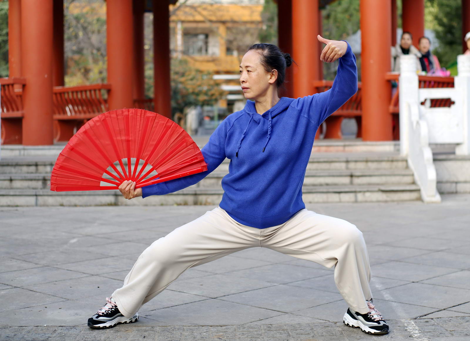 马成龙，二级社会体育指导员，陈式太极拳第十三代传人陈宝华老师的入门弟子。长年参加太极拳活动。2023年参加河南省太极拳健身大赛荣获二等奖。2025年参加平顶山市太极拳健身大赛，荣获陈式太极拳、剑两个一等奖，摄影：王仲平