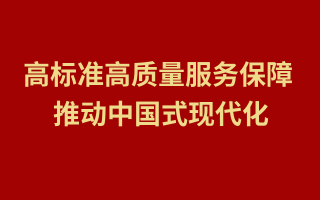 高标准高质量服务保障推动中国式现代化
